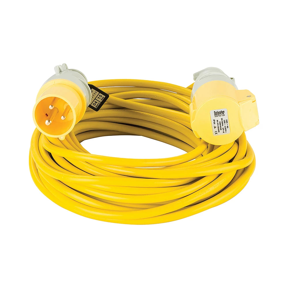 110V Extension Lead Yellow 2.5mm2 16A - 14m