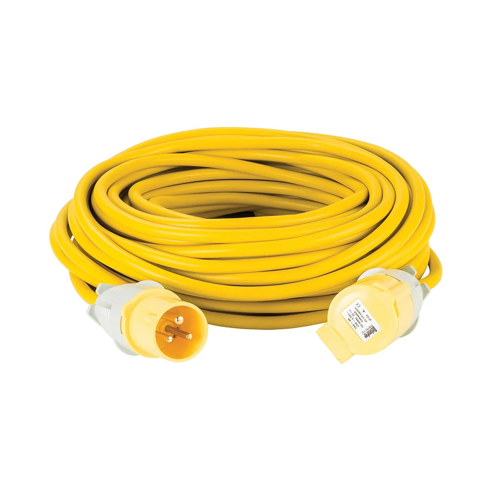 110V Extension Lead Yellow 2.5mm2 16A - 25m