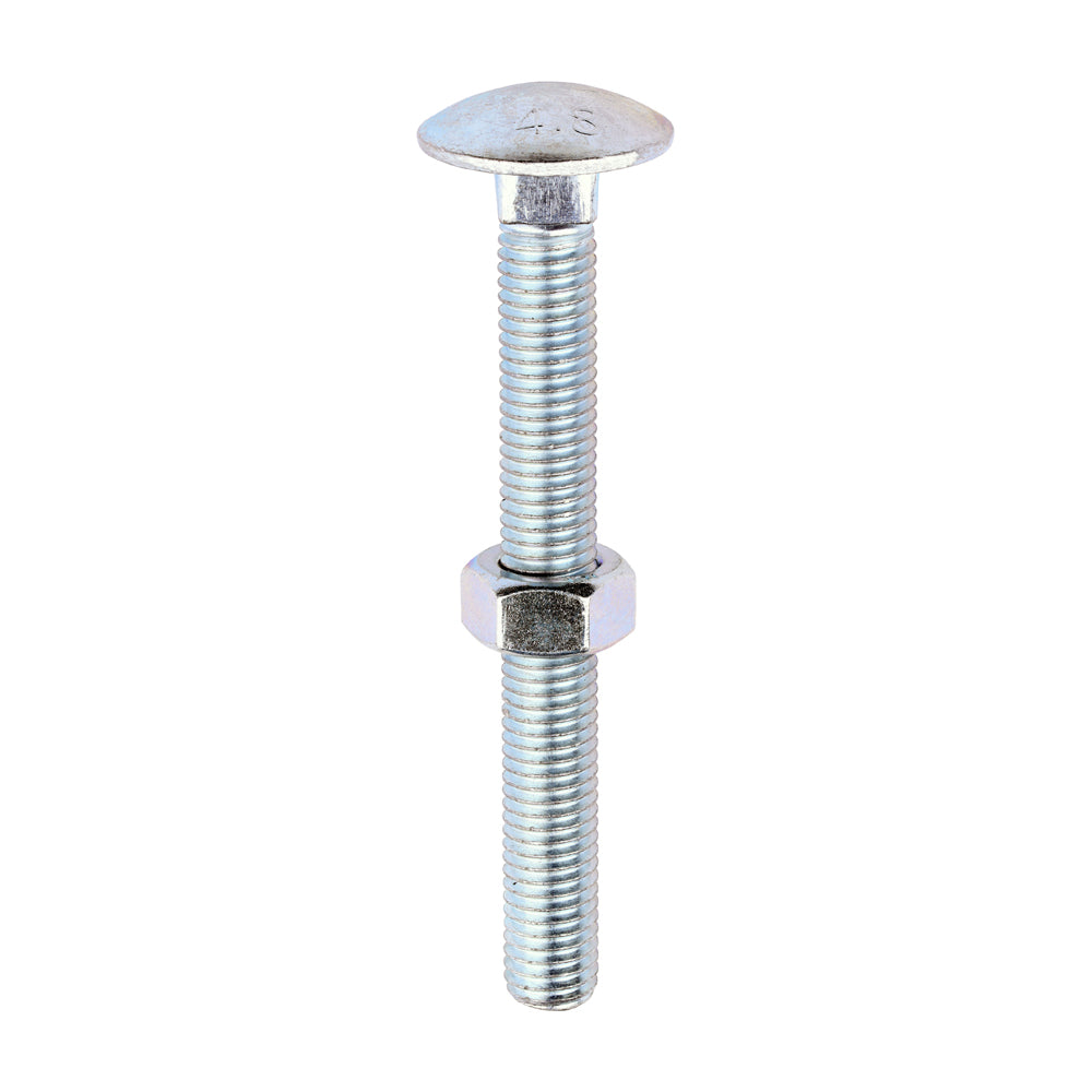 Carriage Bolts & Hex Nuts - Zinc M12 x 110