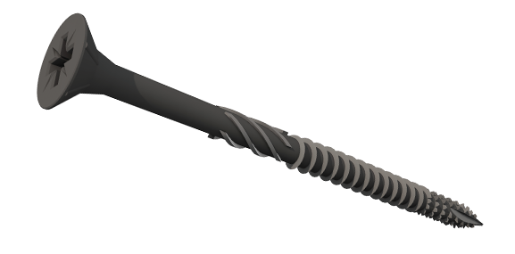Samac PE5100CB 5x100mm Perf Exterior Csk BLACK Screw (100)