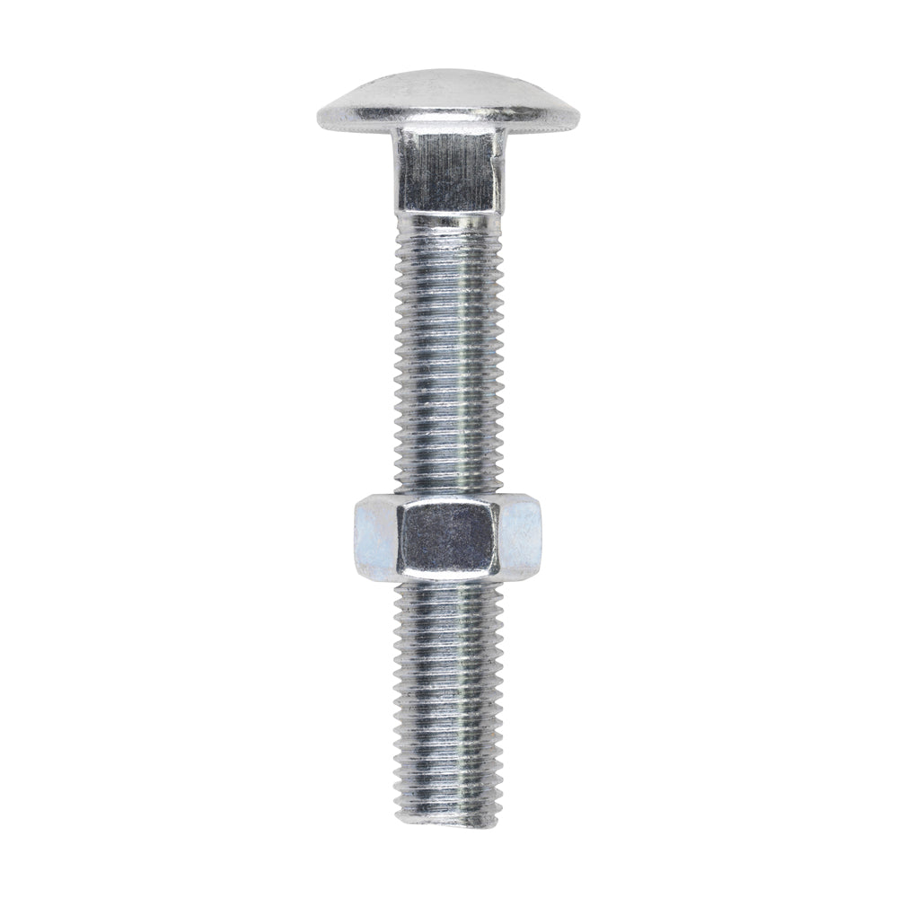 Carriage Bolts & Hex Nuts - Zinc M16 x 100