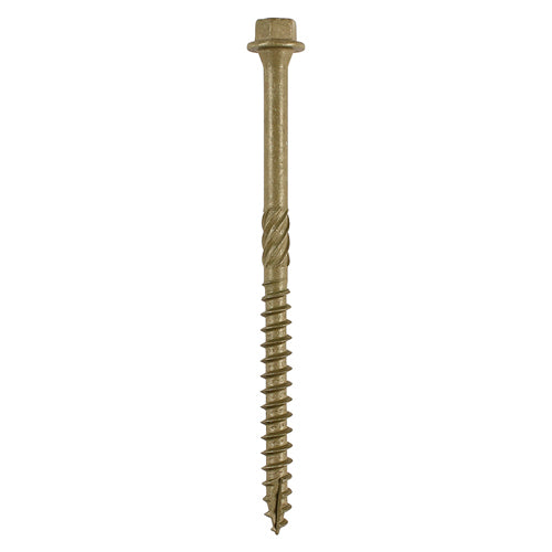 Timber Frame Construction & Landscaping Screws - Hex Head - Exterior - Organic Green 6.7 x 175