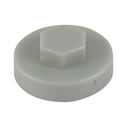 Hex Cover Cap - White Aluminiu