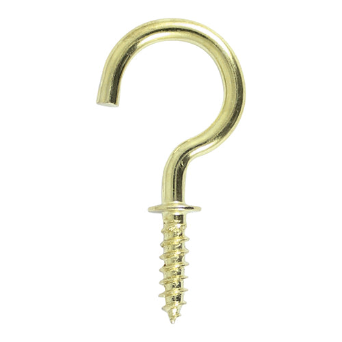 Round Cup Hook - E/Brass