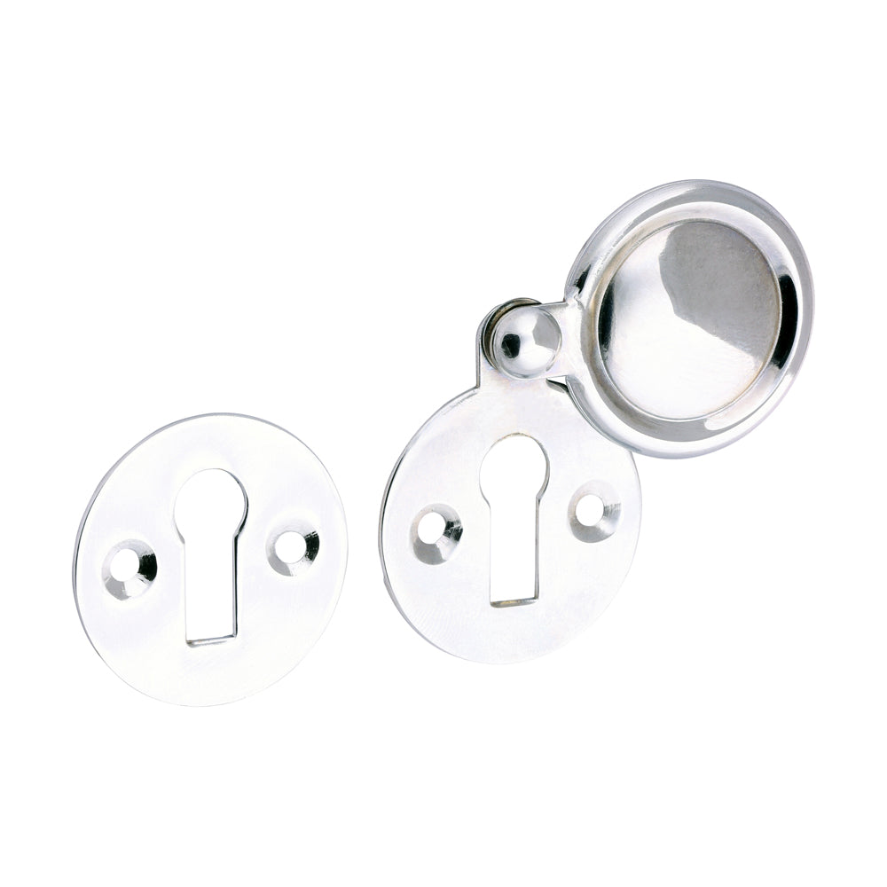 Pair of Traditional Pattern Escutcheon - Polished Chrome 32mm