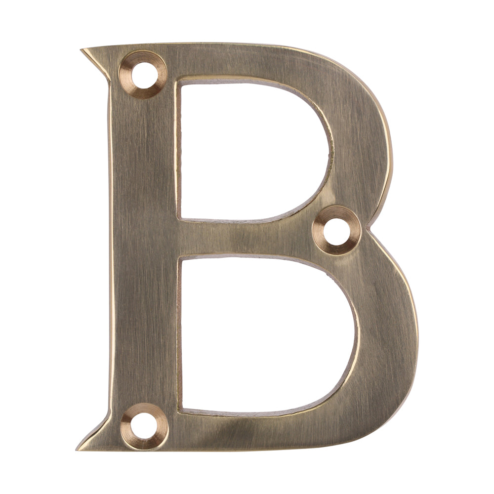 Door Letter B - Polished Brass 64mm