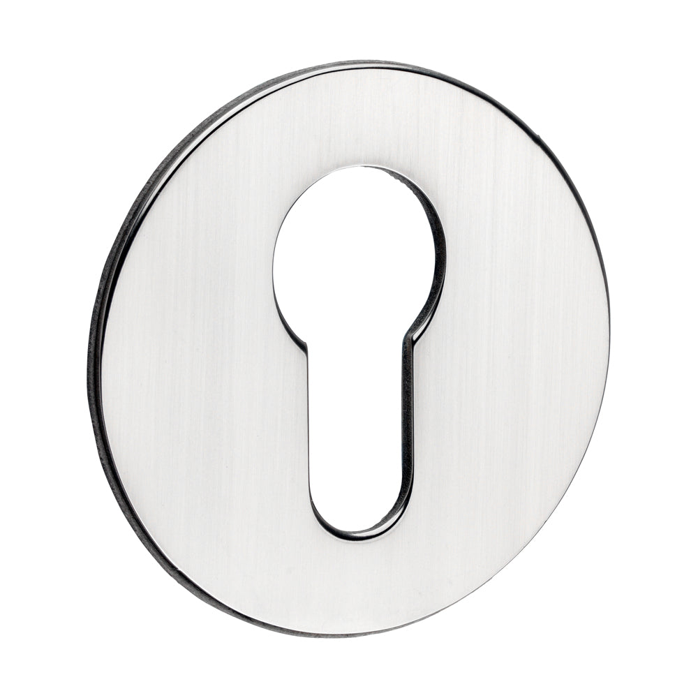 Euro Profile Self-Adhesive Escutcheon - Round - Polished Stainless Steel 52mm
