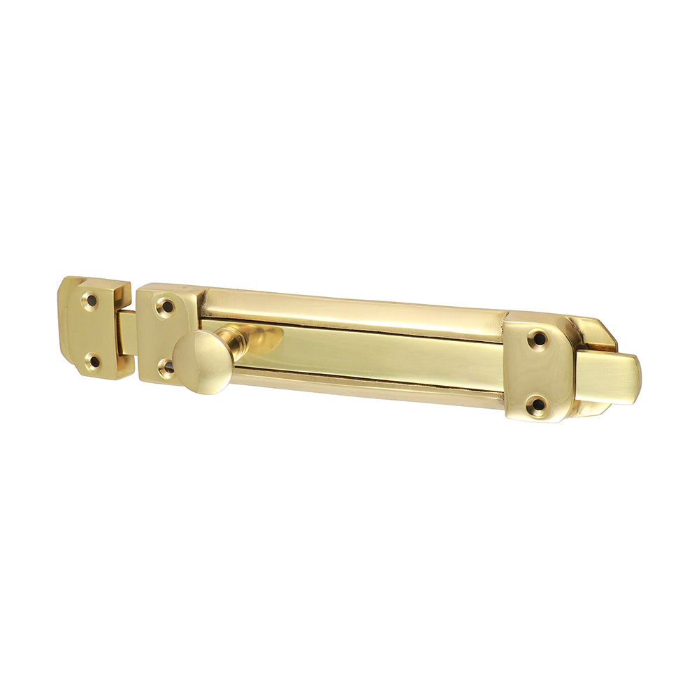 Flat Section Bolt Polished Brass - 210 x 35mm