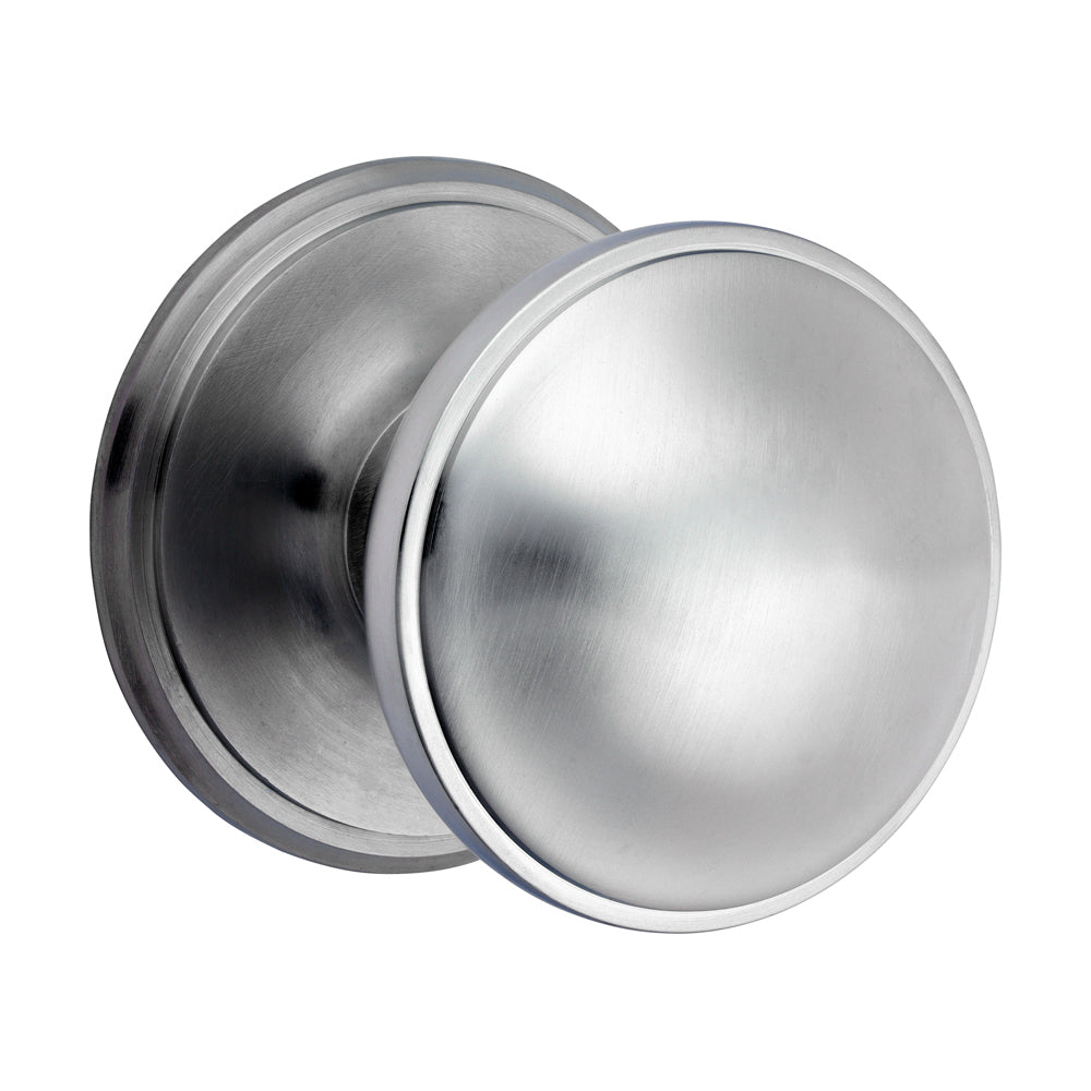 Centre Door Knob - Satin Chrome 66mm