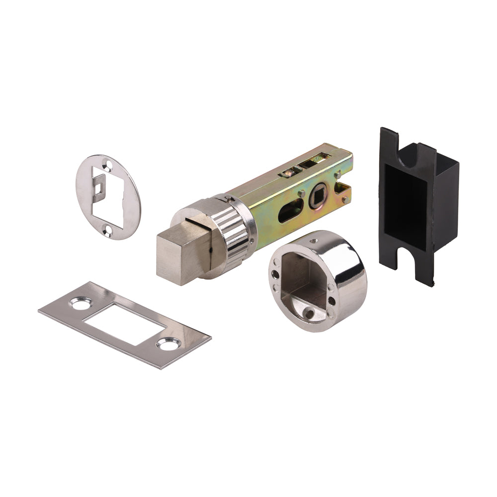Quick Fit Round Deadbolt - Nickel 76 case / 57 backset