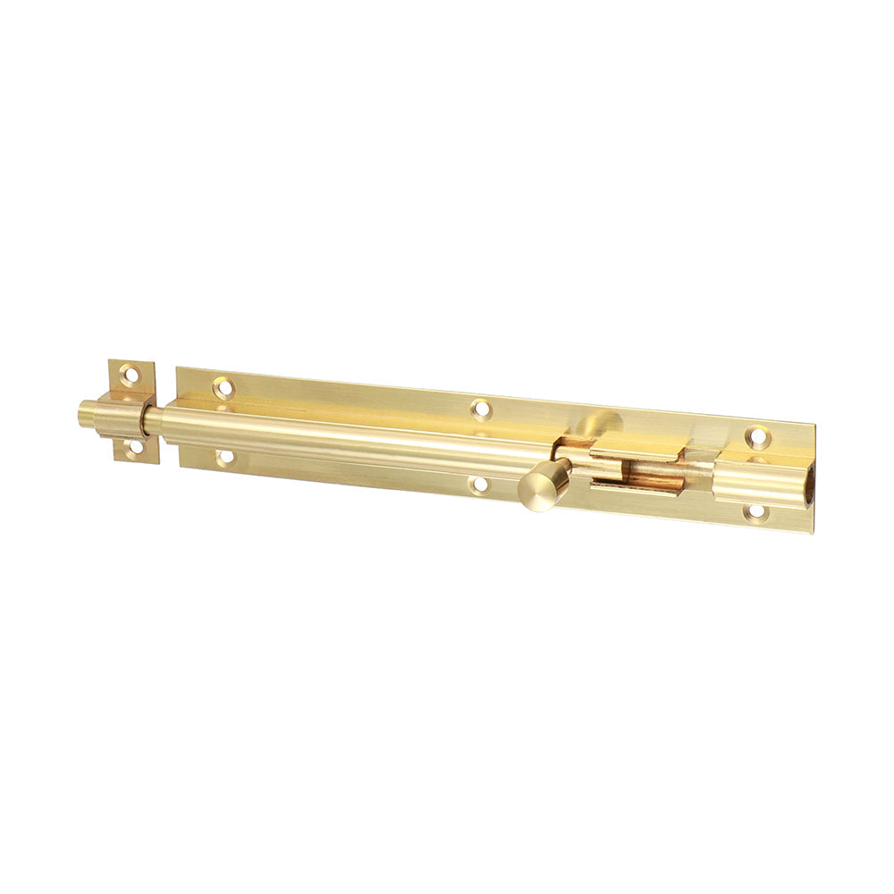 Str. Barrel Bolt Pol. Brass - 150 x 25mm