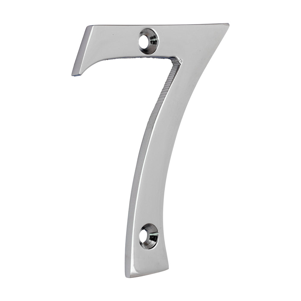 Door Numeral 7 - Polished Chrome 75mm