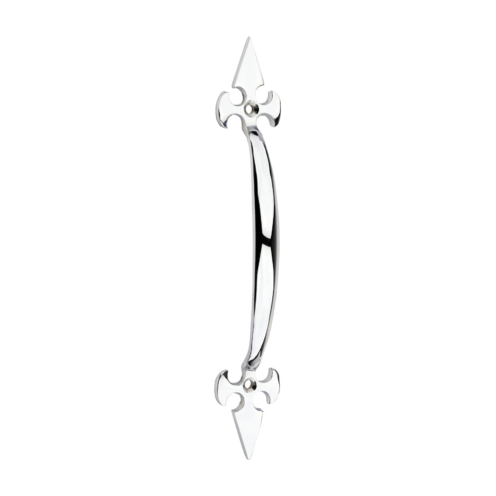 Fleur De Lys Pull Handle - Polished Chrome 178mm