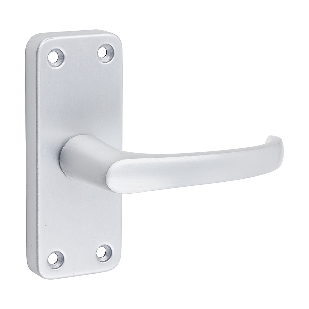 Contractors Lever Latch Handles - Satin Anodised Aluminium 103 x 40
