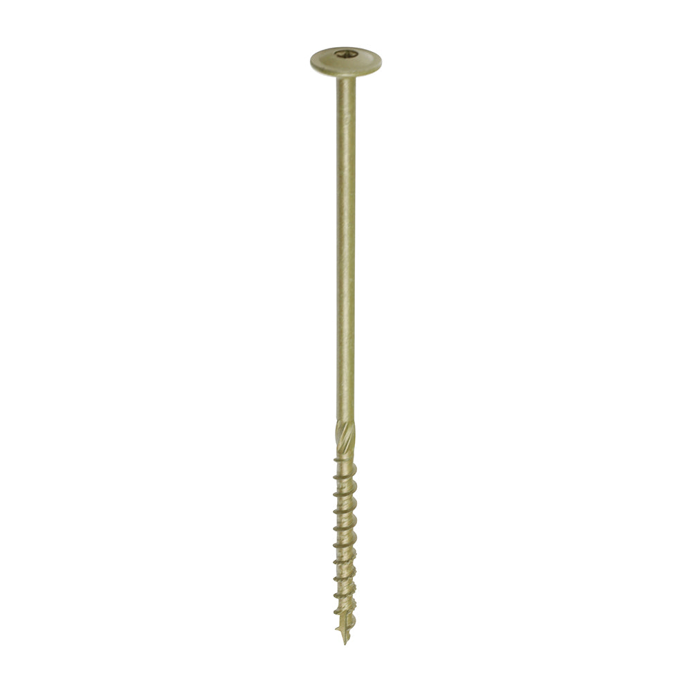 Timber Frame Construction & Landscaping Screws - Wafer - Exterior - Green Organic 8.0 x 200