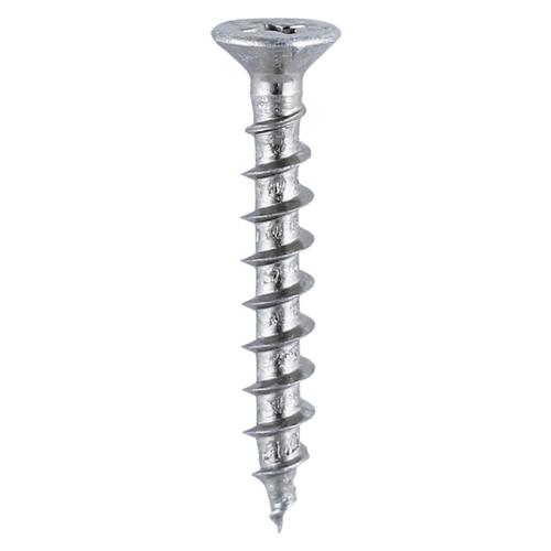 Window Fabrication Screws - Countersunk - Phillips - Single Thread - Gimlet Point - Zinc