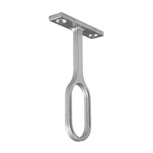 Oval Centre Bracket Polished Chrome - 30 x 15