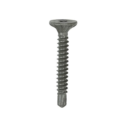 Drywall Construction Timber Stud Cement Board Screws - Pozi - Countersunk Wafer - Self-Drilling - Exterior - Silver Organic
