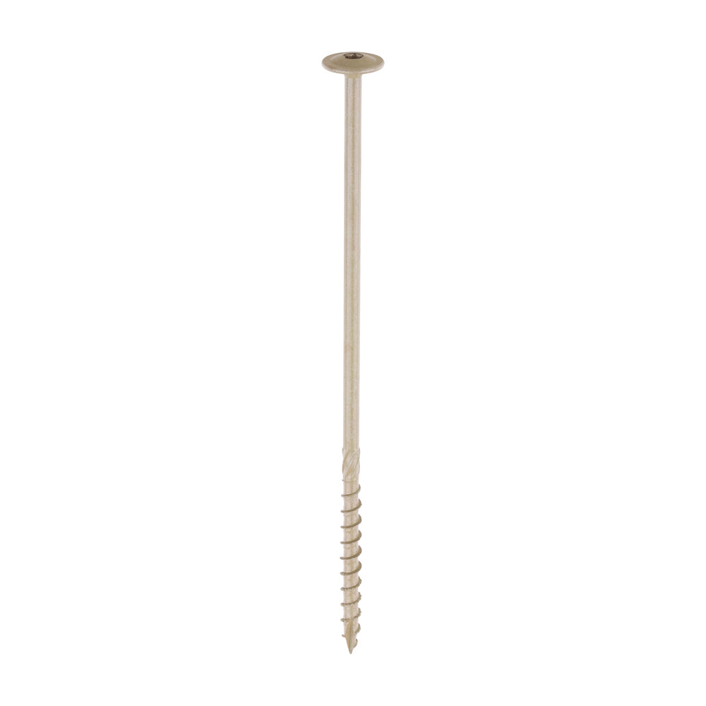 Timber Frame Construction & Landscaping Screws - Wafer - Exterior - Green Organic 8.0 x 225