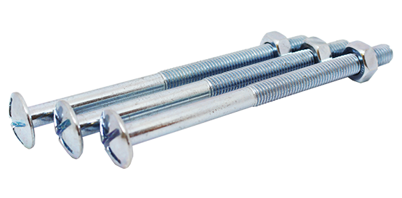 Samac VR612RBN100 M6x12mm BZP Roofing Bolts & Nuts (200)