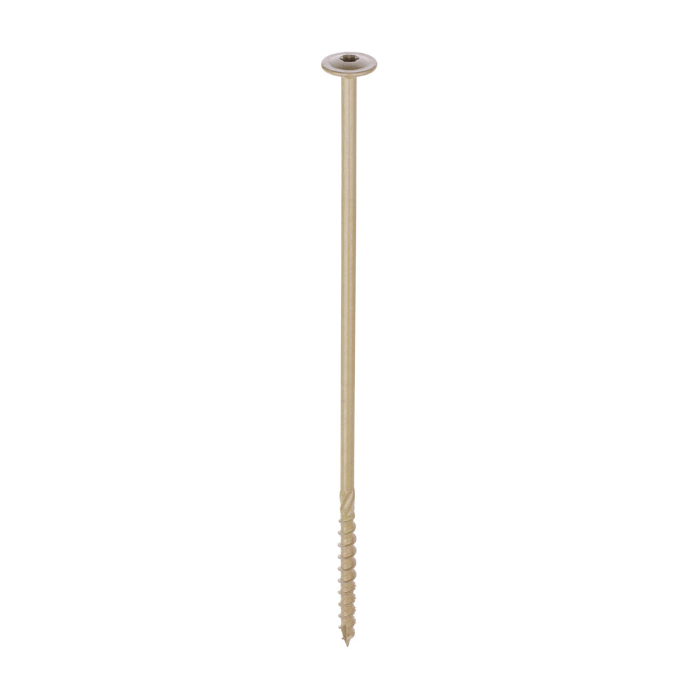 Timber Frame Construction & Landscaping Screws - Wafer - Exterior - Green Organic 8.0 x 275