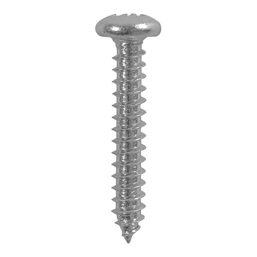 Metal Tapping Screws - PZ - Pan - Self-Tapping - A2 Stainless Steel - Box 200