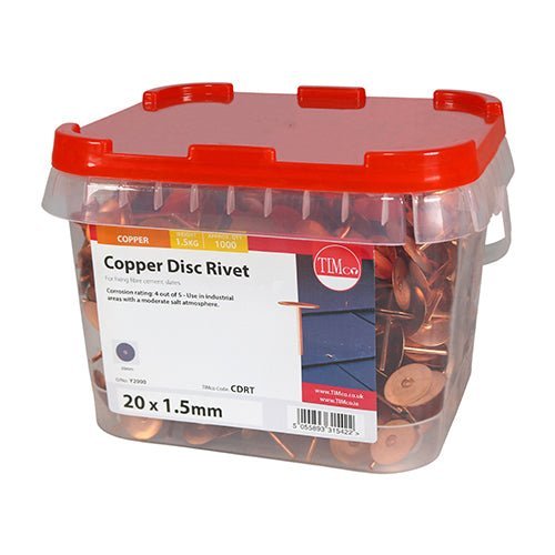 Disc Rivets - Copper