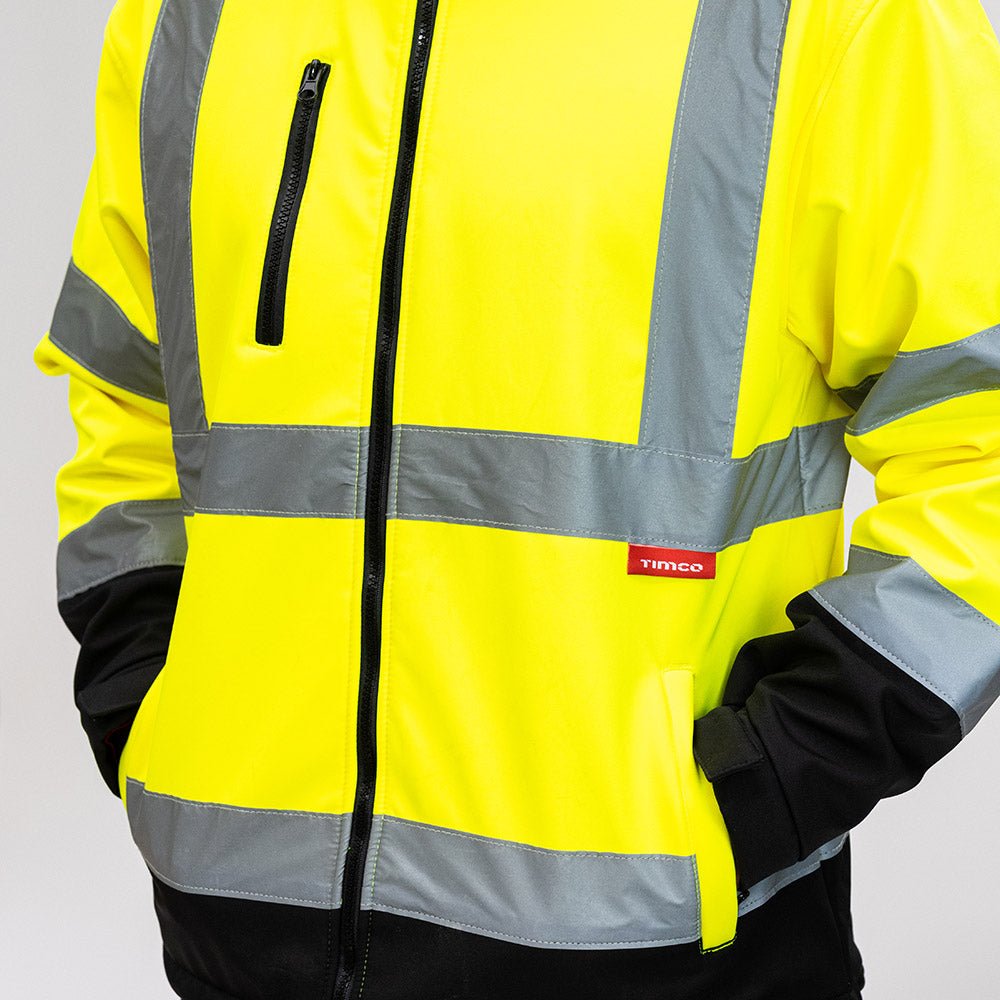 Hi-Visibility Softshell Jacket - Hi Vis - Yellow