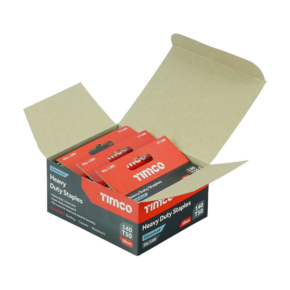 Heavy Duty Staples - Chisel Point - Galvanised - Bulk Box