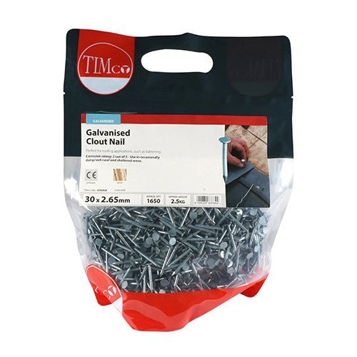 Clout Nails - Galvanised - 2.5kg Pack