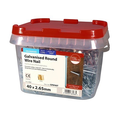Round Wire Nails - Galvanised