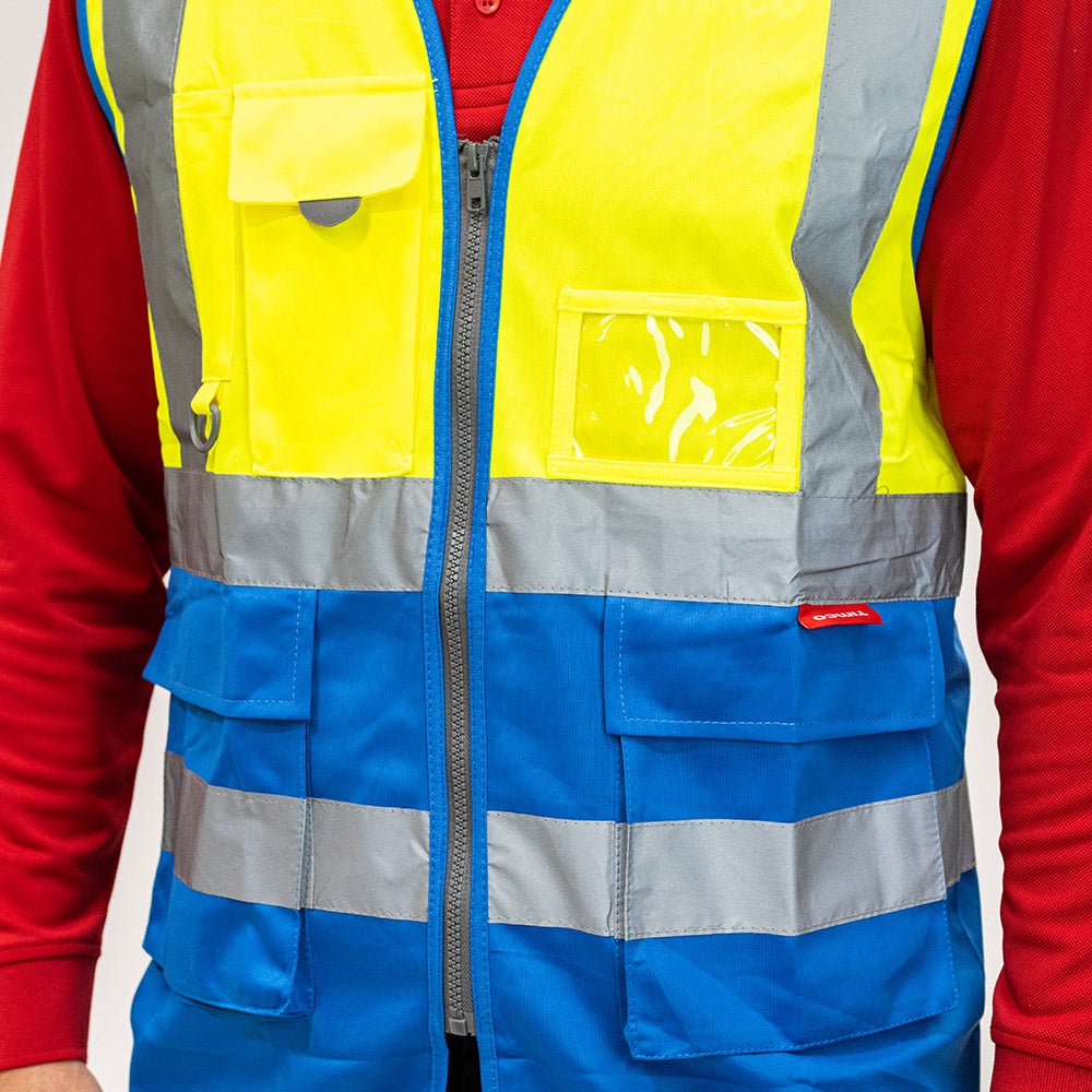 Hi-Visibility Executive Vest - Hi Vis - Yellow & Blue