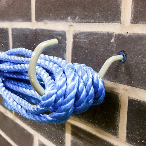 Utility Storage Hooks - 150mm - Grey - PVC Coating - 2 Pieces