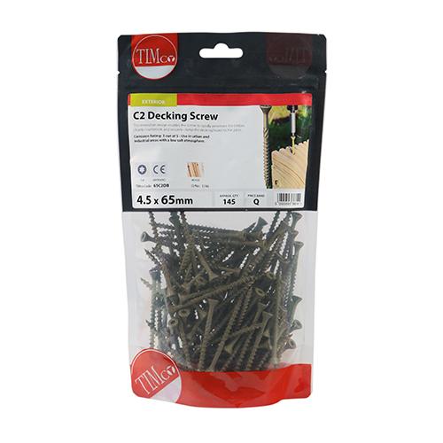 C2 Advanced Decking Timber Screws - TX - Countersunk - Exterior - Green - Bag