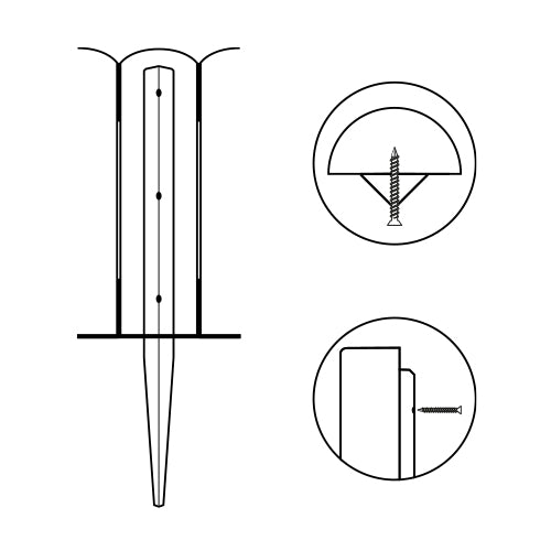 Border Roll Pin - Galvanised - Box of 50