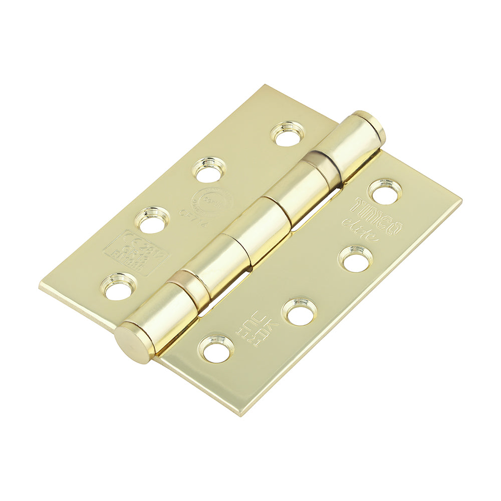 Grade 13 Fire Door Hinges - Electro Brass Stainless Steel 101 x 76 x 3
