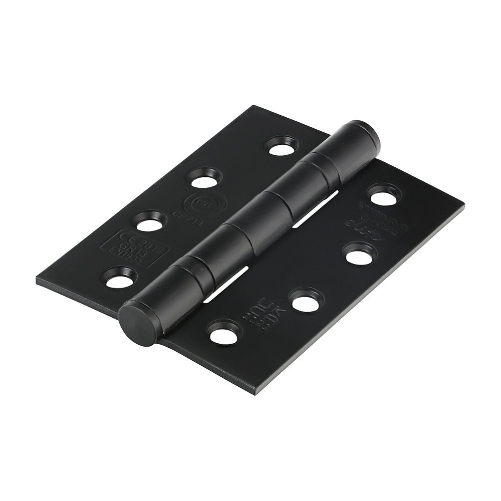 Grade 13 Fire Door Hinges - Matt Black Stainless Steel (Pack 2)