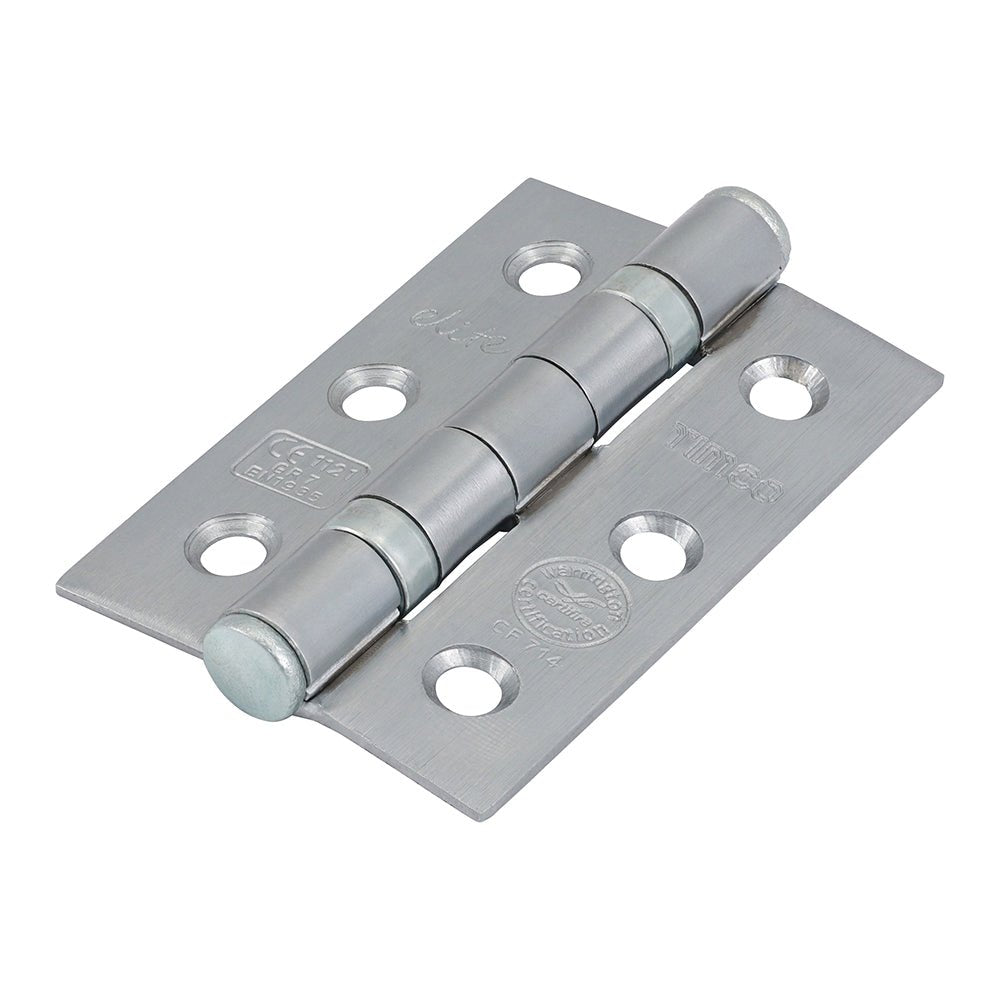 Grade 7 Fire Door Hinges - Satin Chrome (Pack 2)