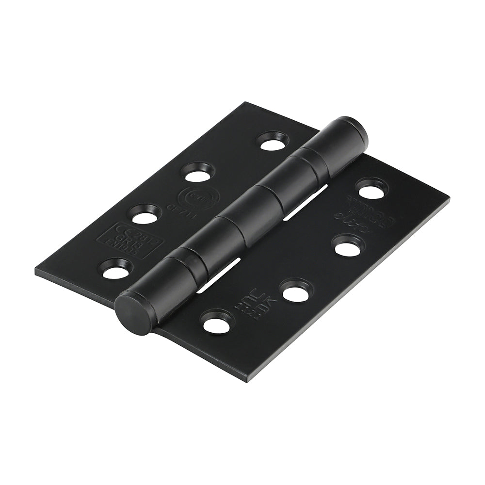 Grade 13 Fire Door Hinges - Matt Black Stainless Steel 101 x 76 x 3