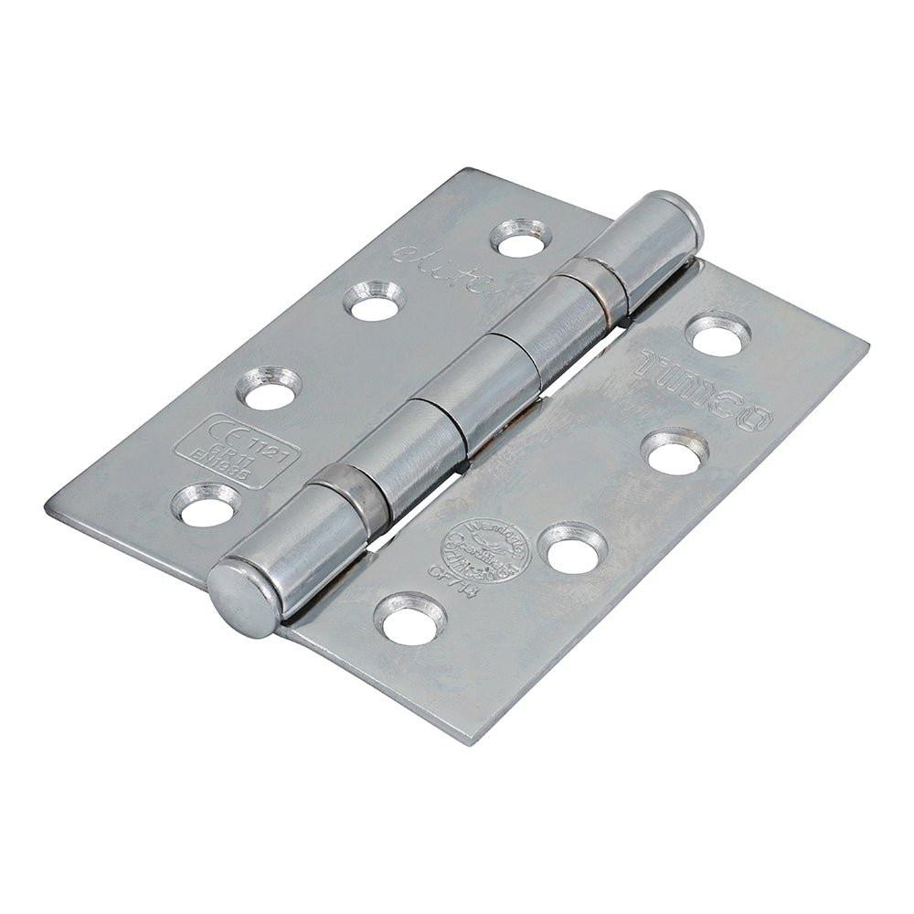 Grade 11 Ball Bearing Fire Door Hinges - Polished Chrome (Pack 2)