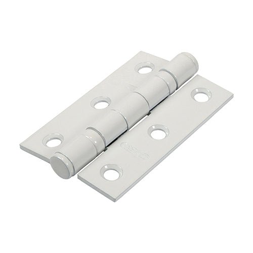 Steel Ball Bearing Hinge White - 76 x 51 (Pack 2)