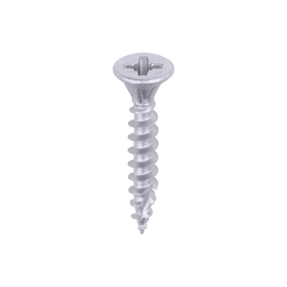 C2 Exterior Strong-Fix - PZ - Double Countersunk with Ribs - Twin-Cut - Silver 4.0 x 25