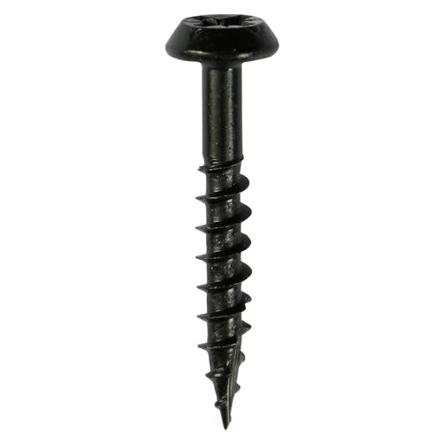 Classic Rainwater Screws - Pozi - Low Profile Pan - Exterior - Black