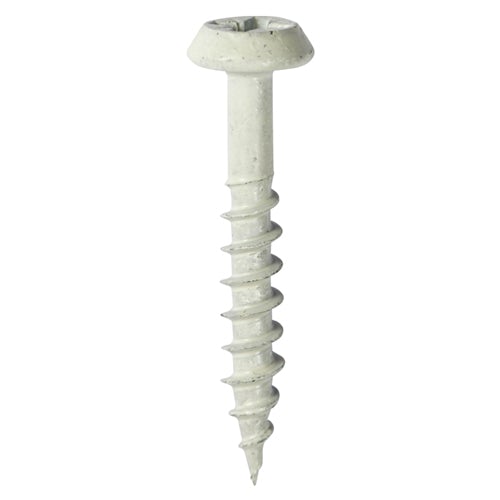 Classic Rainwater Screws - Pozi - Low Profile Pan - Exterior - White