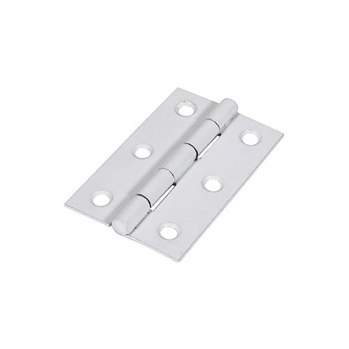 Butt Hinge Fixed Pin White - 75 x 50 (Pack 2)