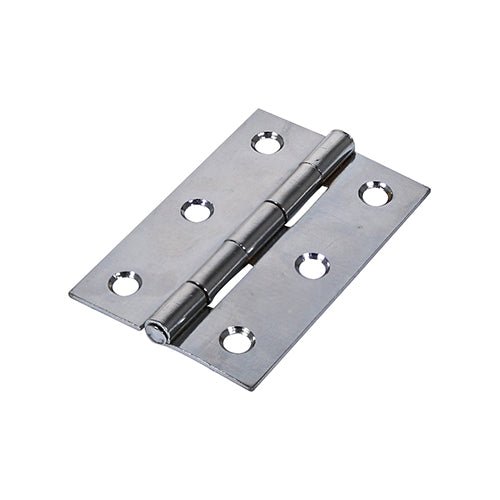 Butt Hinge Fixed Pin Polished Chrome - 100 x 70 (Pack 2)