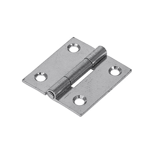 Butt Hinge Fixed Pin Zinc - 38 x 34 (Pack 2)