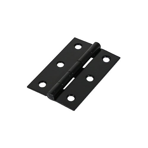 Butt Hinge Fixed Pin Black - 75 x 50 (Pack 2)