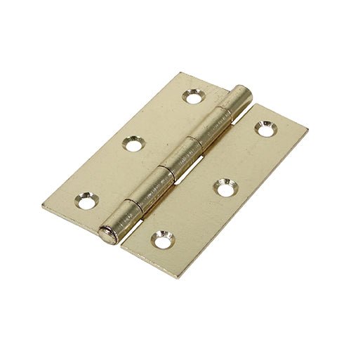 Butt Hinge Fixed Pin Electro Brass - 90 x 60 (Pack 2)