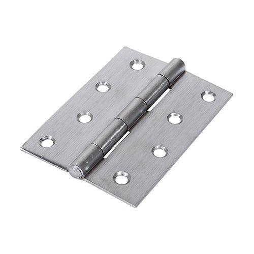 Butt Hinge Fixed Pin Satin Chrome - 100 x 70 (Pack 2)